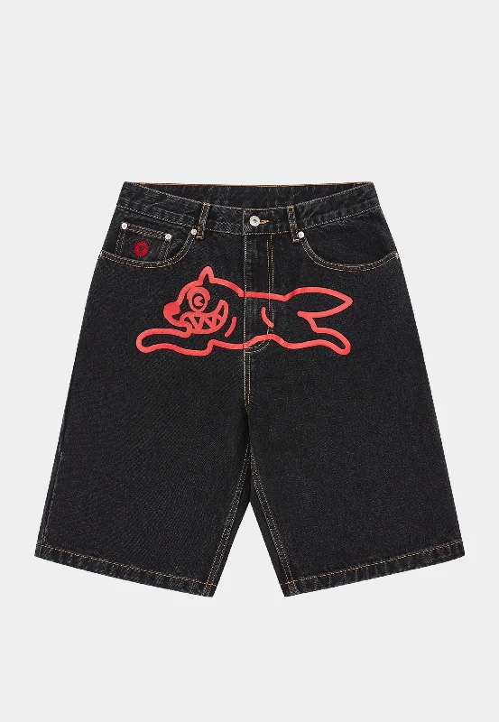 Bbc Running Dog Denim Shorts Black