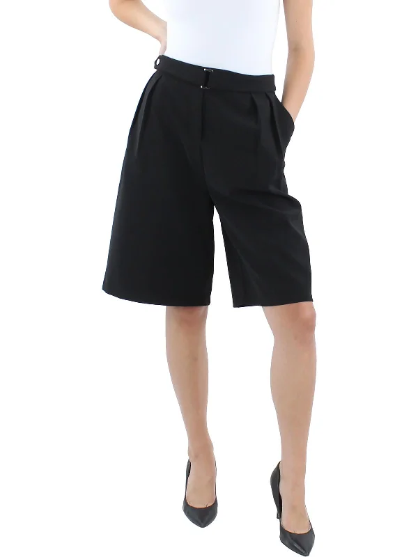 Womens High Rise Knee Length Casual Shorts