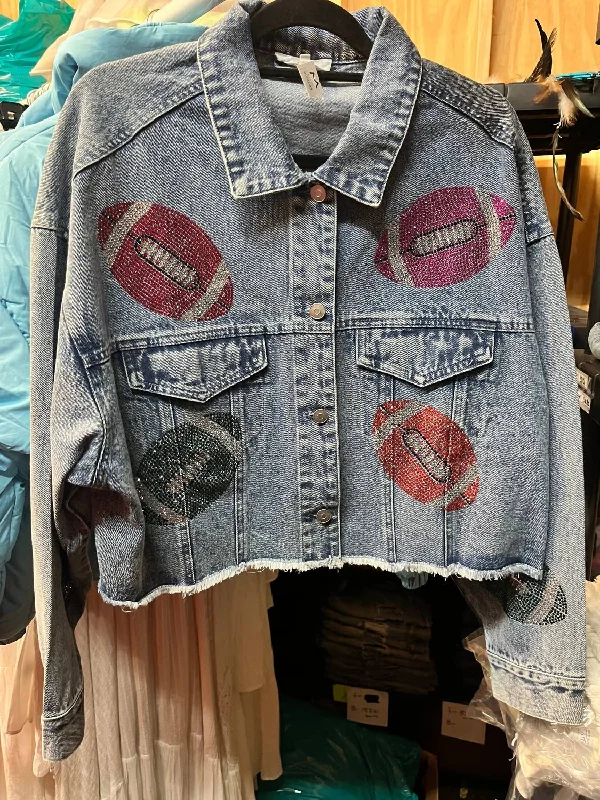 Football Stone Washed Denim Jacket