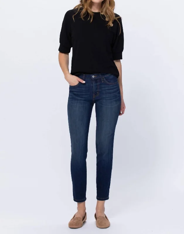 Hand-Sand Relaxed Fit Jeans In Dark Blue