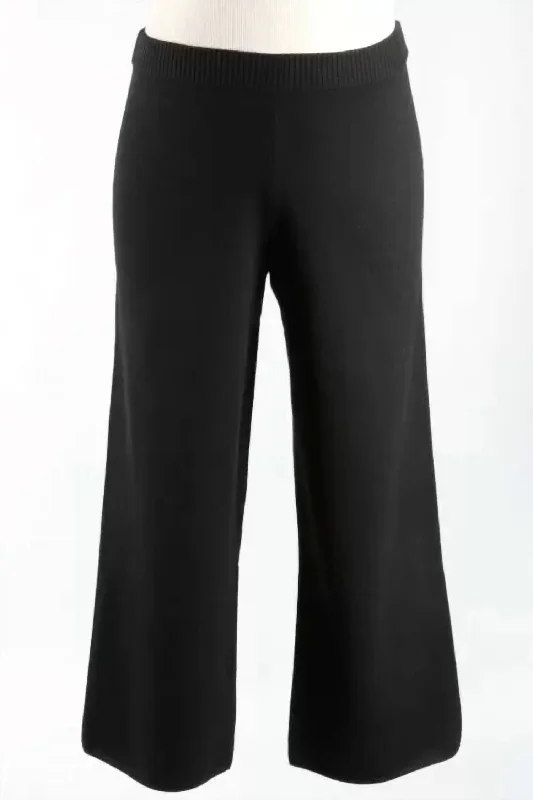 Viscose Flood Pants In Black