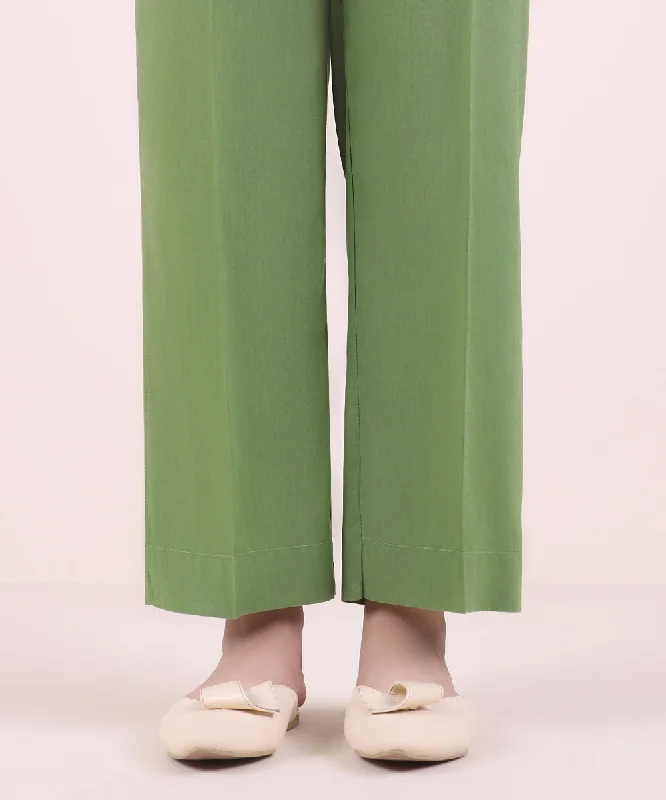 Solid Cotton Viscose Pants