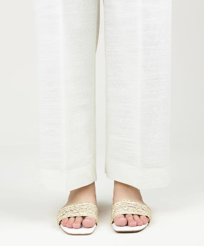 Solid Cotton Viscose Pants