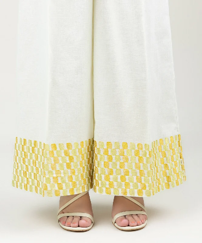 Embroidered Khaddar Flared Pants