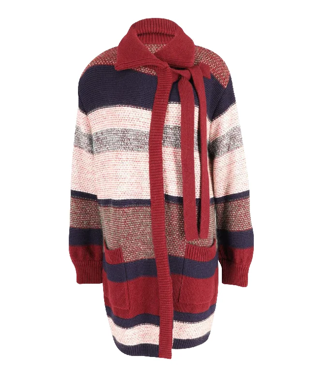 Chloe Striped Cardigan in Multicolor Mohair