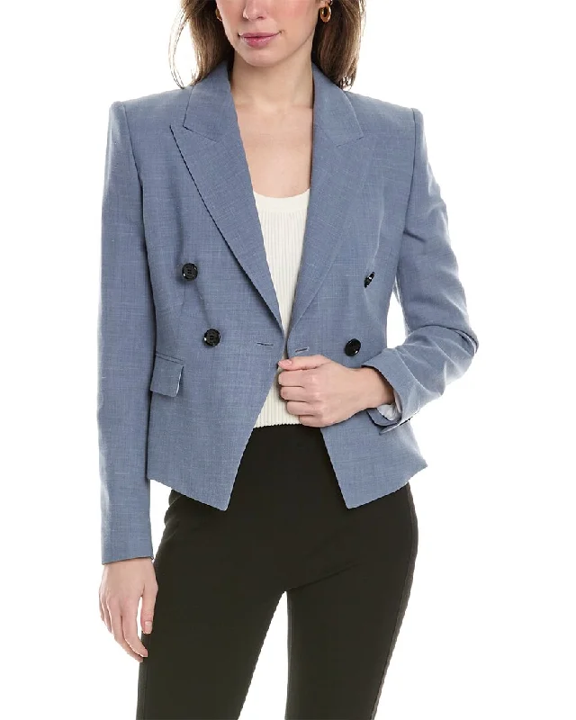 Hugo Boss Jocala5 Wool & Linen-Blend Blazer