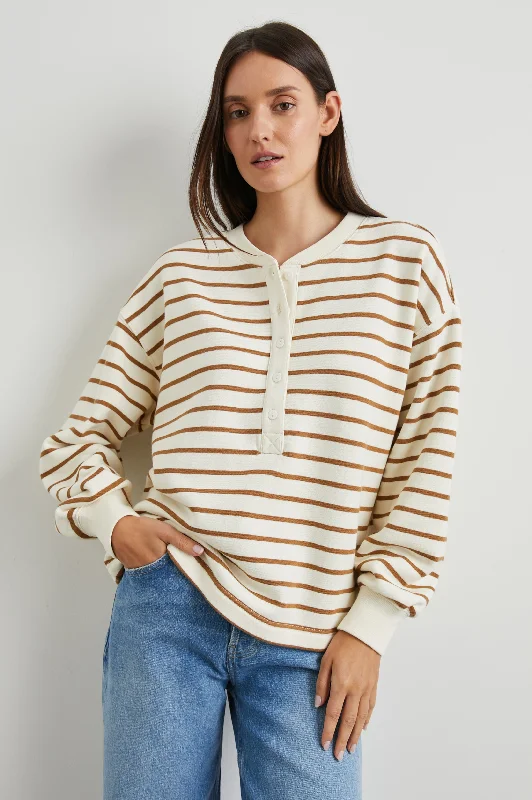 JOAN SWEATSHIRT - CARMEL STRIPE