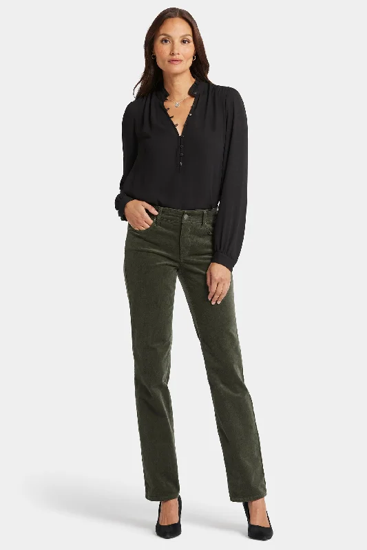 Marilyn Straight Pants - Vine Leaf