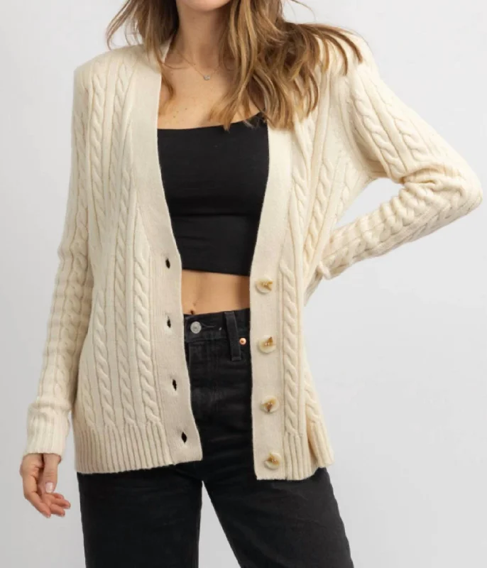 My Way Cardigan In Ivory