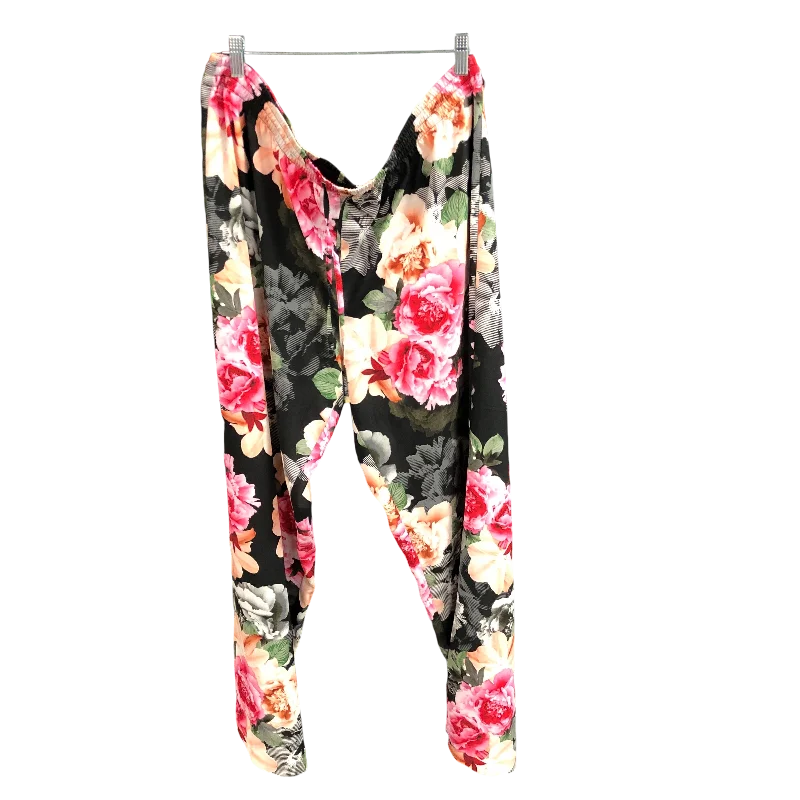 Pants Wide Leg By Calvin Klein In Floral Print, Size: Xl