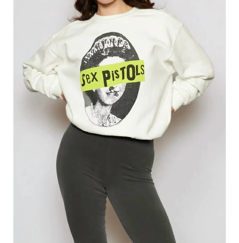 Sex Pistols God Save The Queen Sweatshirt In White