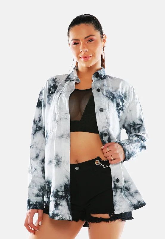 Tie Dye Long Sleeve Shacket