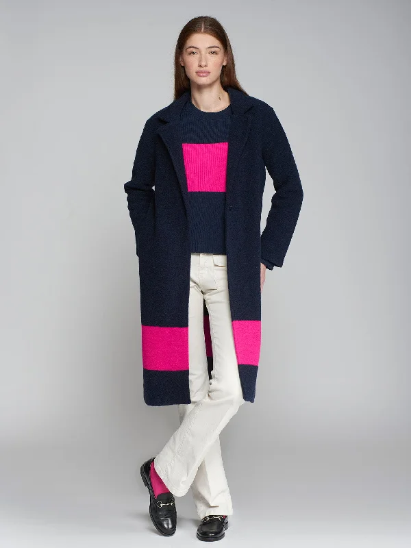 Vilagallo Pink Stripe Coat