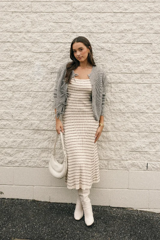 Henry Striped Dress - Cream Mocha