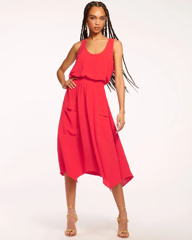 Hallie Scoop Neck Midi Dress